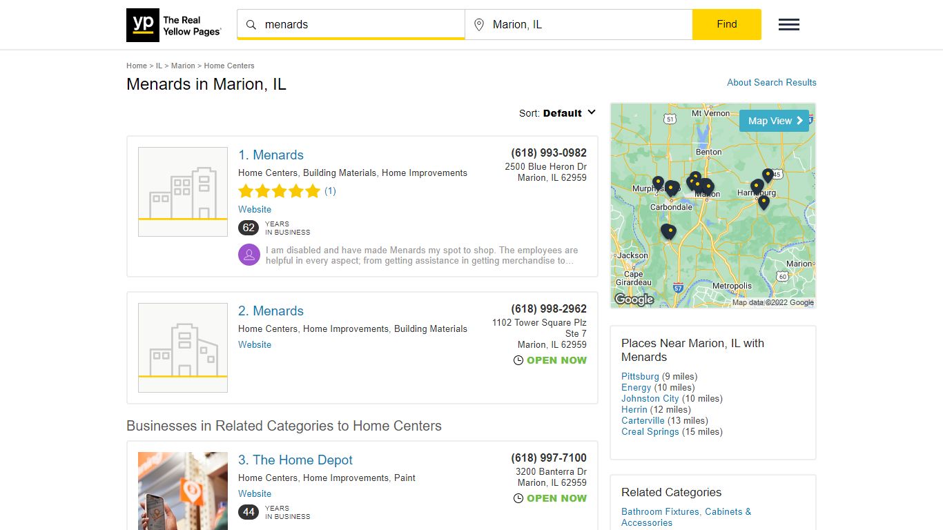 Menards Locations & Hours Near Marion, IL - YP.com - Yellow Pages